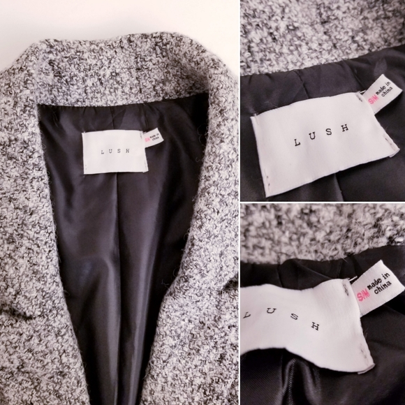 LUSH Women's Oversized Wool-Blend Jacket, S/M - Picture 4 of 4